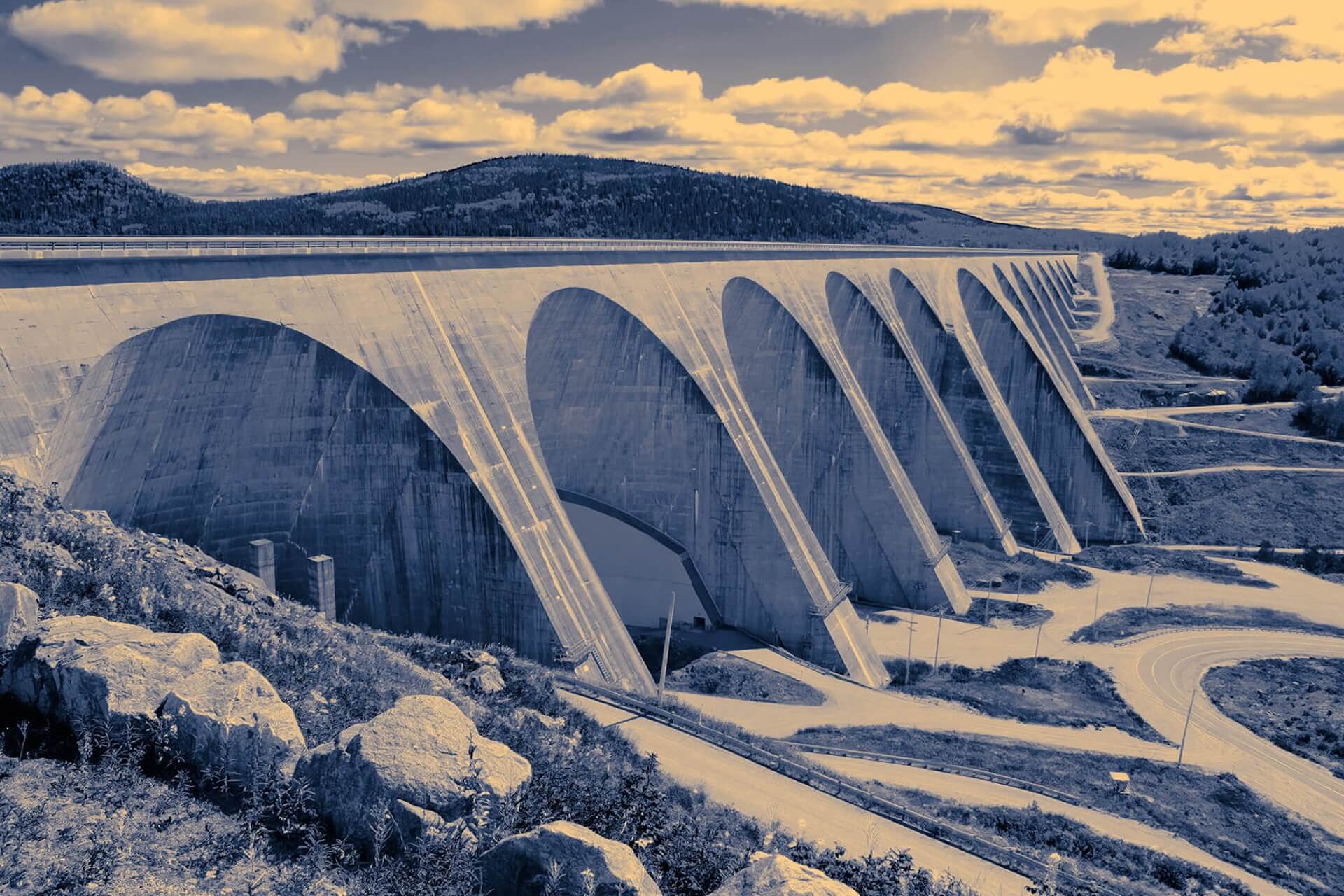 Le barrage hydroélectrique de Manic 5.