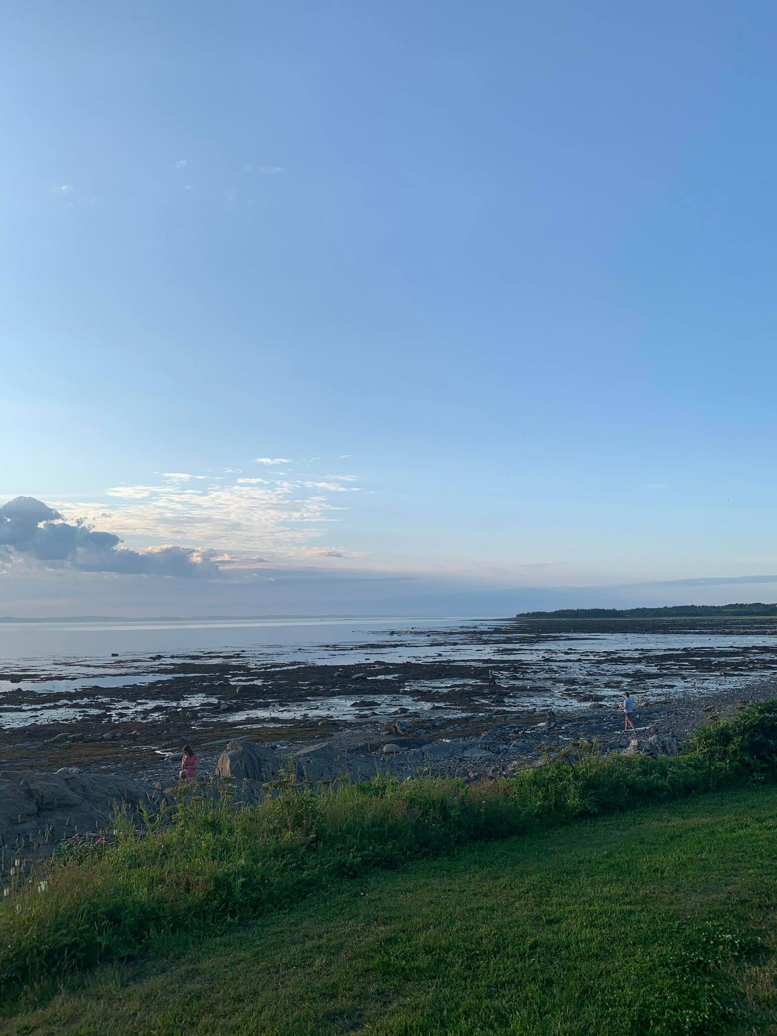 La plage de Rivière-du-Loup, au coucher du soleil.