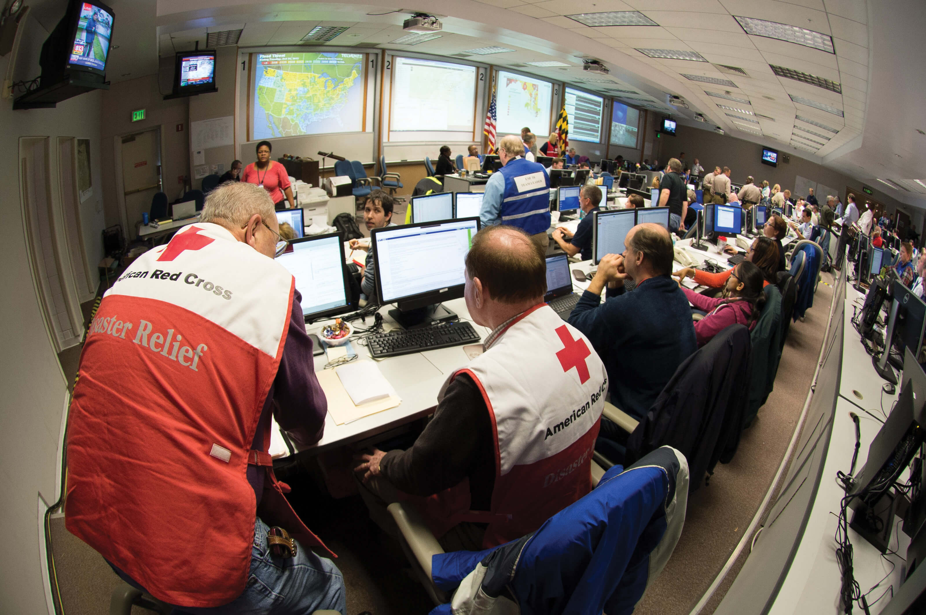 Conférence de presse de la Maryland Emergency Management Agency pendant l’ouragan Sandy, 30 octobre 2012.