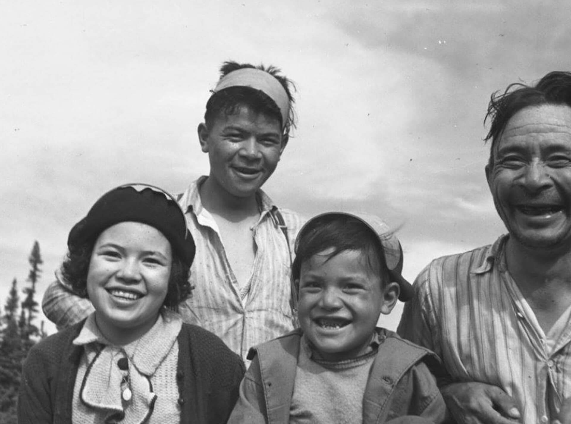 Famille de Jean-Baptiste Hervieux à Pessamit, 1942